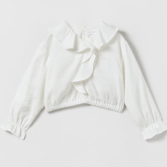 Zara Other - Zara Fluid Ruffled Blouse